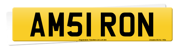 Registration number AM51 RON